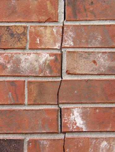 brick wall crack