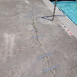 Crack Lock is a great way to repair unsightly cracks on pool decks.