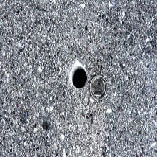 The injection hole is tiny, about the size of a dime.