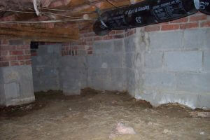 crawl space with structural damage in greenville, ms