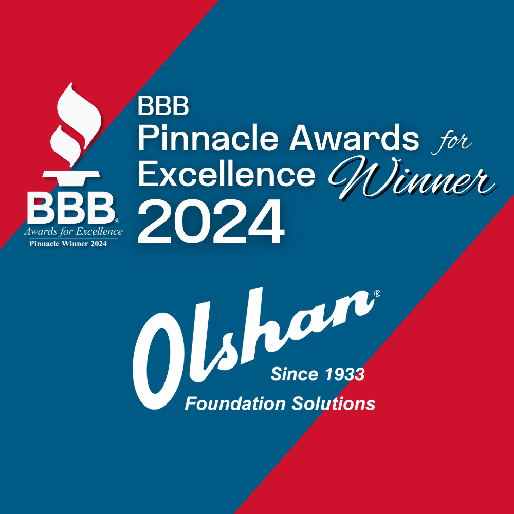 BBB's Excellence Award for 2024 to Olshan Foundation Repair