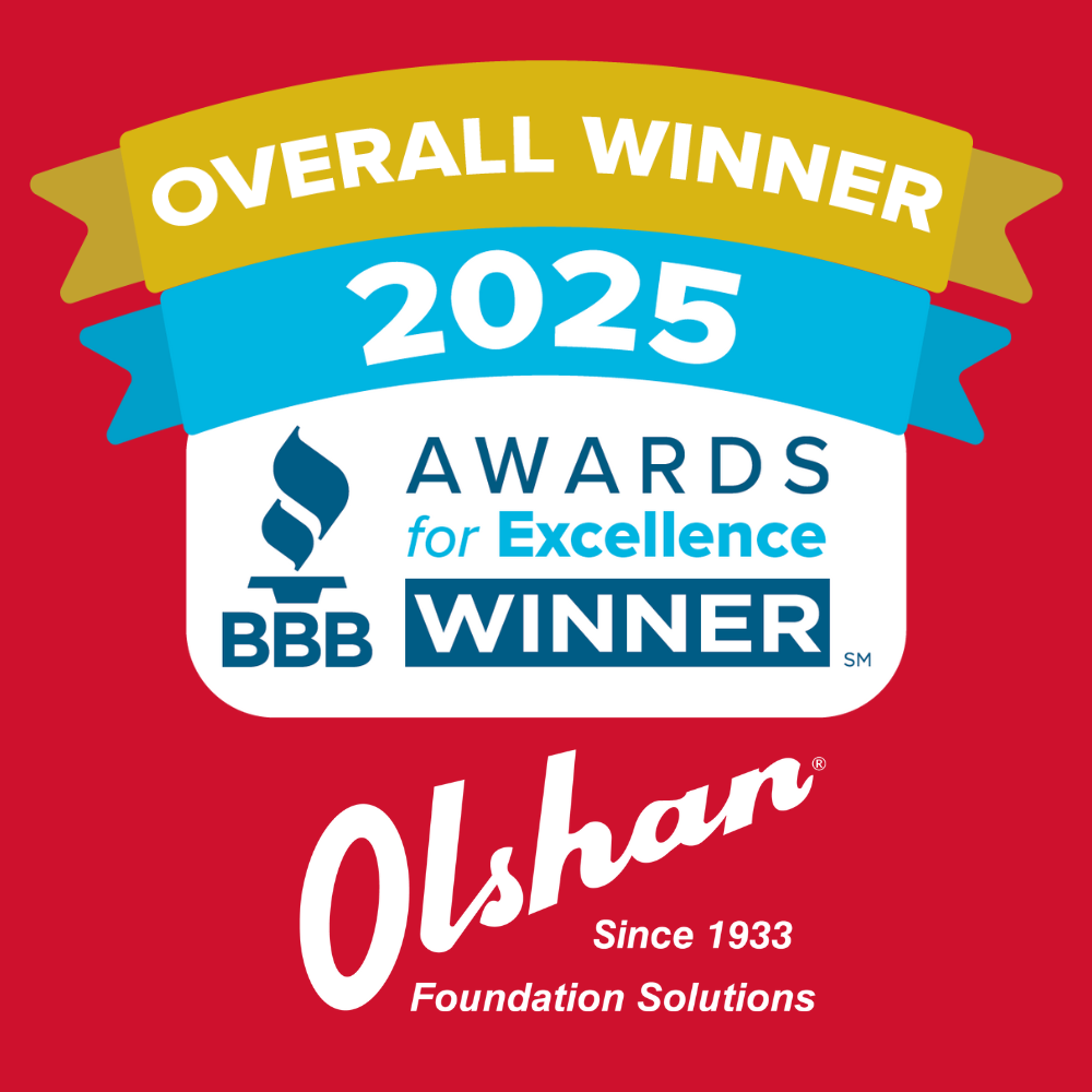 BBB's Excellence and Overall Winner Awards for 2025 to Olshan Foundation Repair