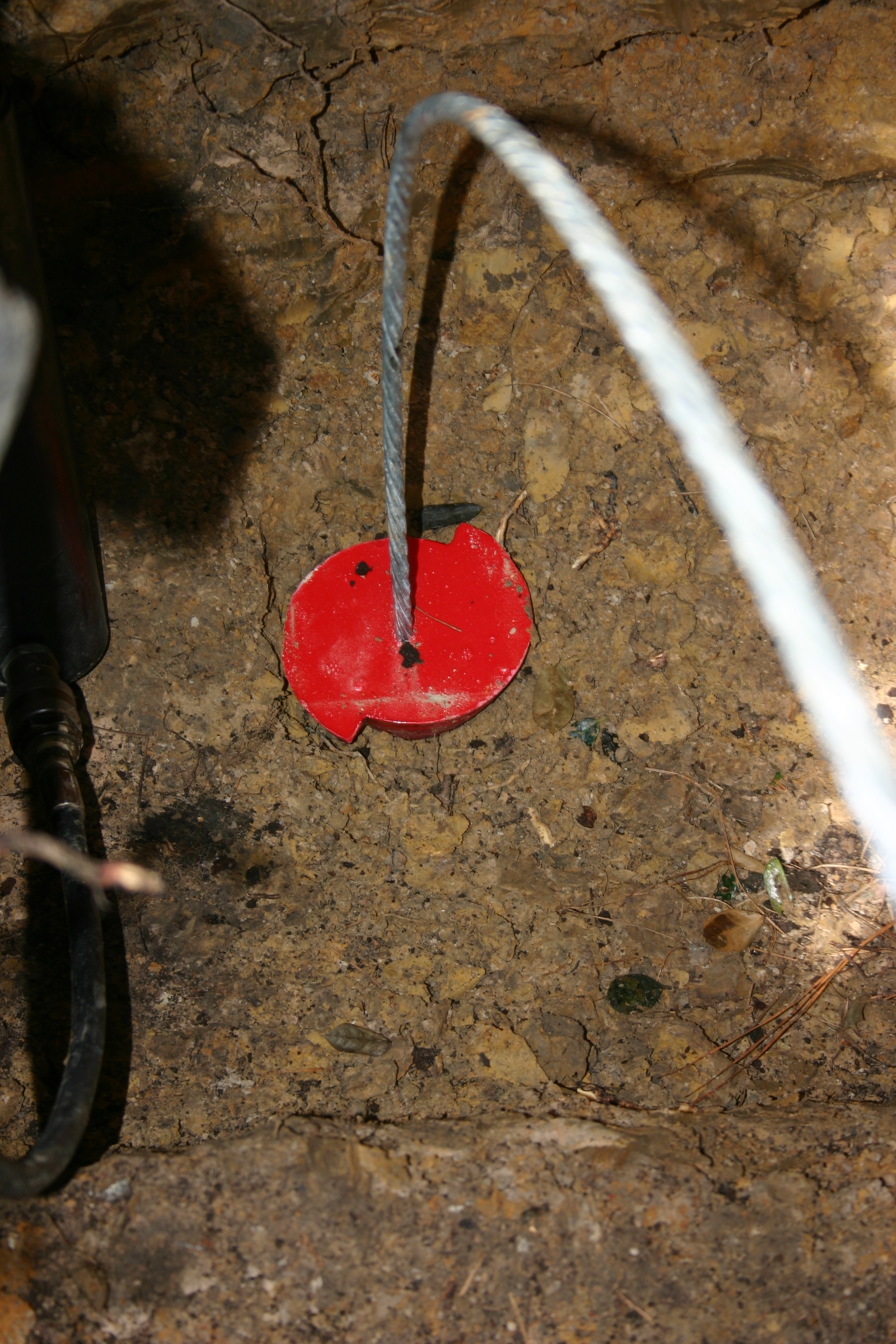 Starter Our CableLock system being inserted into the ground.
