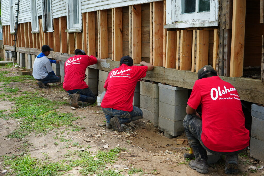 exterior foundation repair work in Nacogdoches