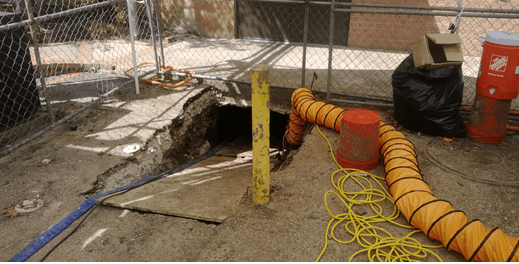 Tunneling Repair Job on Commercial Structure
